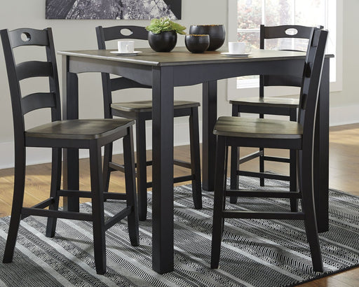 Froshburg Counter Height Dining Table and Bar Stools (Set of 5) image