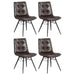 Aiken Upholstered Tufted Side Chairs Brown (Set of 4) image