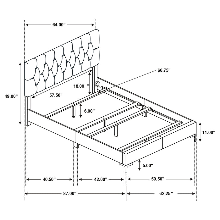 Kendall Panel Bed Black