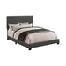 Boyd Twin Upholstered Bed with Nailhead Trim Charcoal image