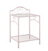 Massi 1-shelf Nightstand with Glass Top Powder Pink image
