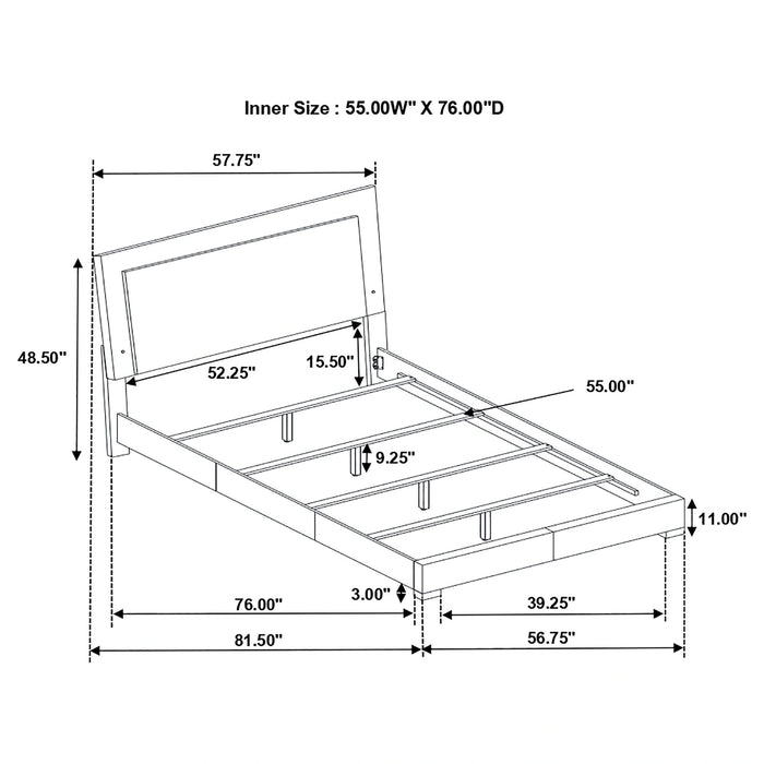 Felicity Panel Bed with LED Lighting