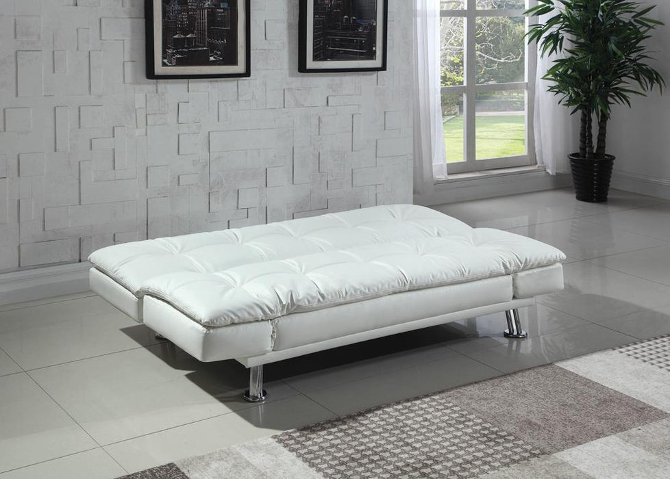 Dilleston Contemporary White Sofa Bed