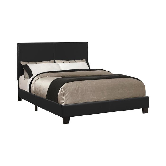 Mauve Upholstered Platform Black Twin Bed
