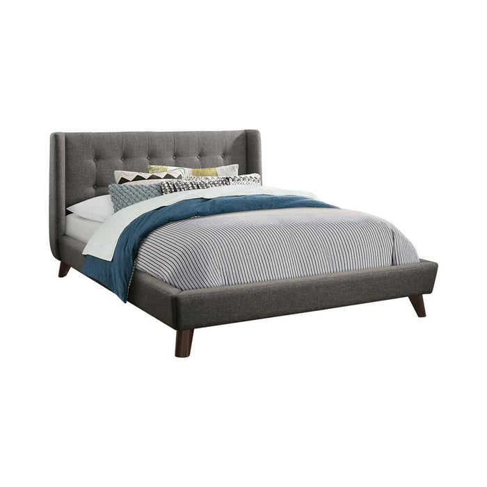 Carrington Grey Upholstered Queen Bed