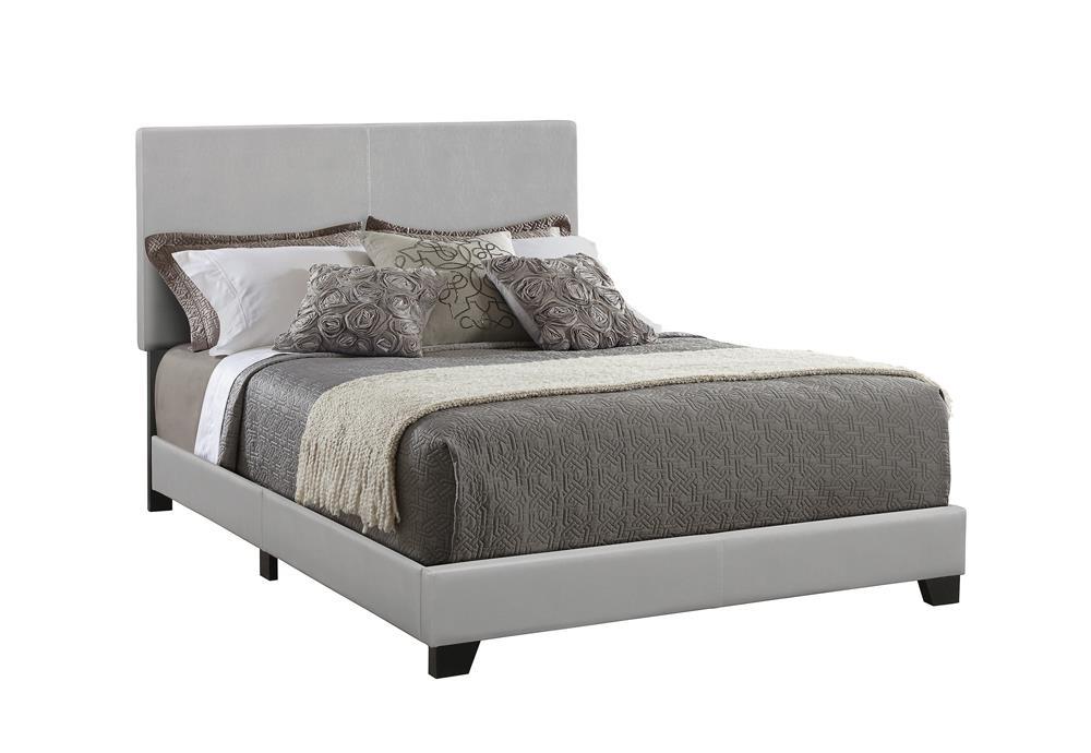 Dorian Grey Faux Leather Upholstered King Bed