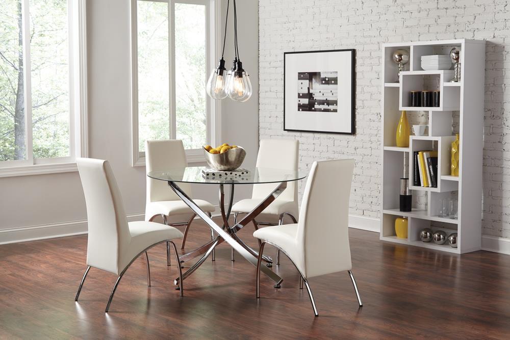 Walsh Contemporary Chrome Dining Table