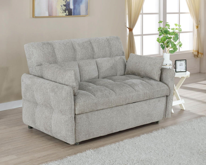 Cotswold Tufted Cushion Sleeper Sofa Bed Light Grey & Dark Grey