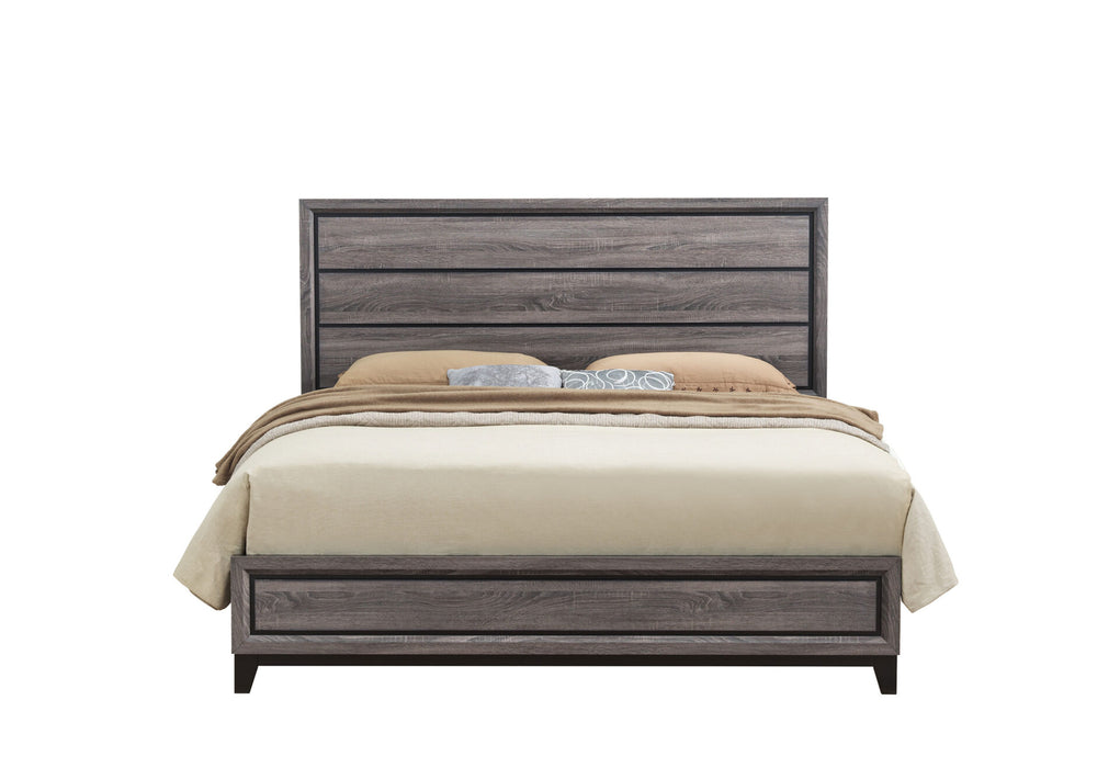 Elite Package Bedroom Set (Bed, Dresser, Mirror, chest, and nightstand), Mattress, Box, and rug