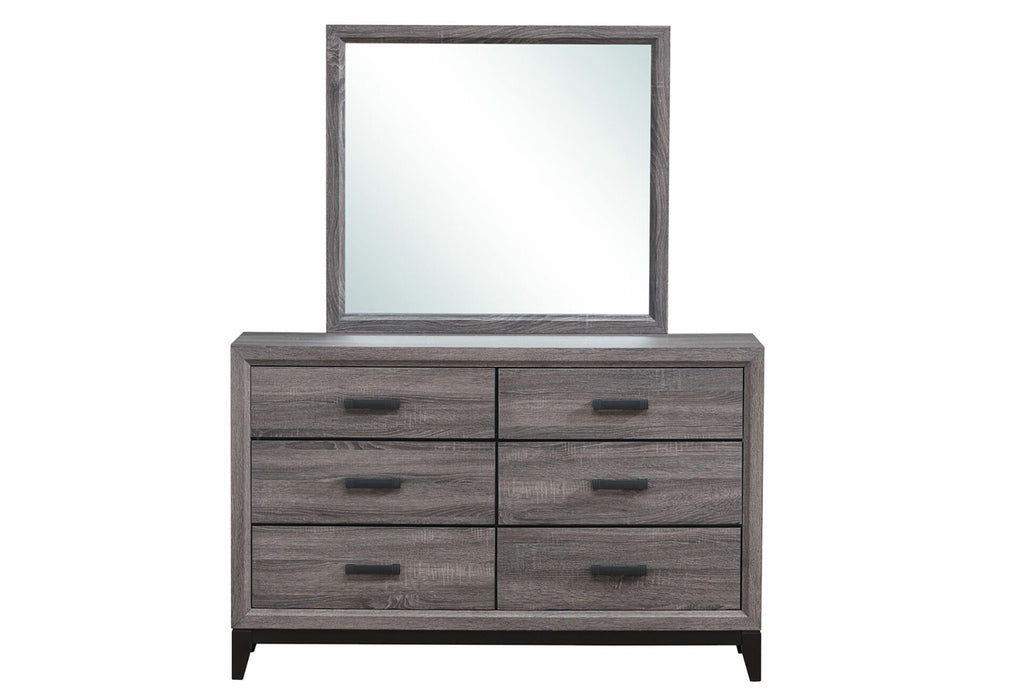 Elite Package Bedroom Set (Bed, Dresser, Mirror, chest, and nightstand), Mattress, Box, and rug