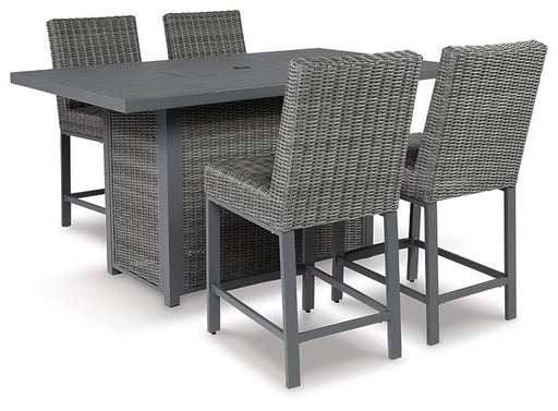 Palazzo Outdoor Counter Height Dining Table with 4 Barstools image