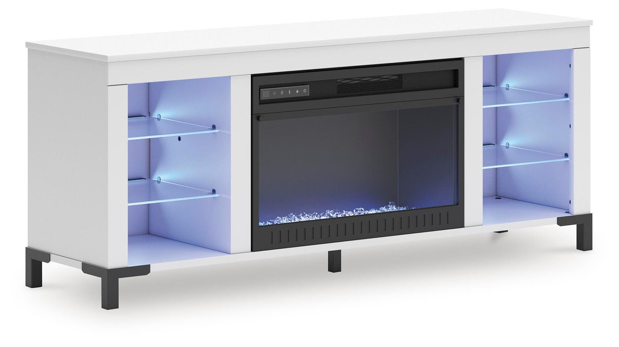 Brollevi 60" TV Stand with Electric Fireplace
