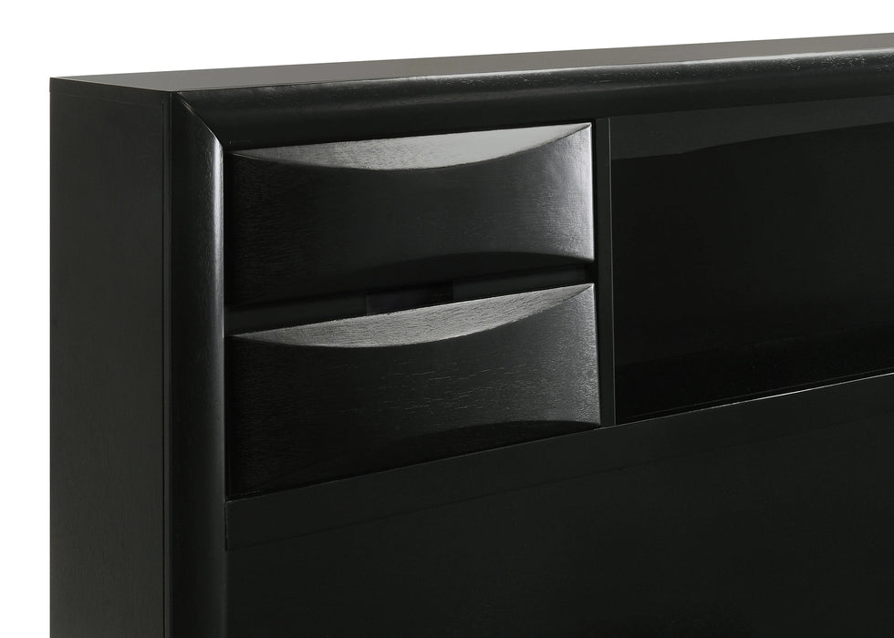 Briana Bookcase Platform Storage Bed