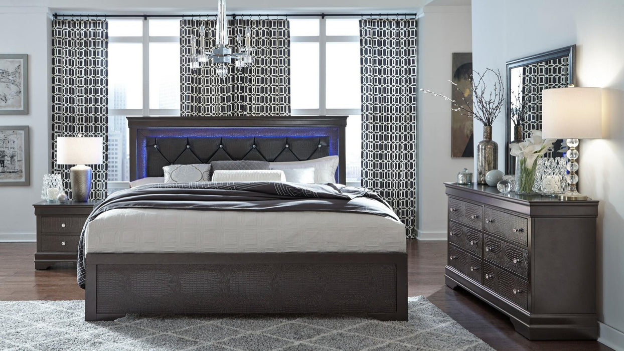 Pompei Grey 5PC Queen Bedroom Set