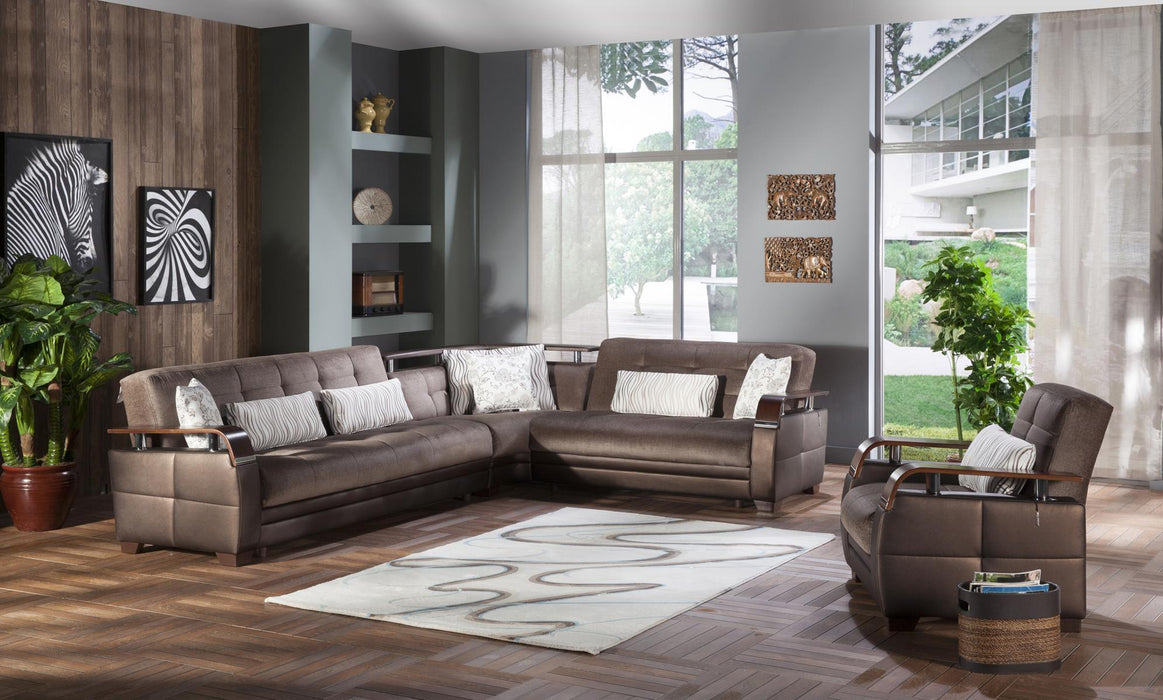 Natural Brown Sectional