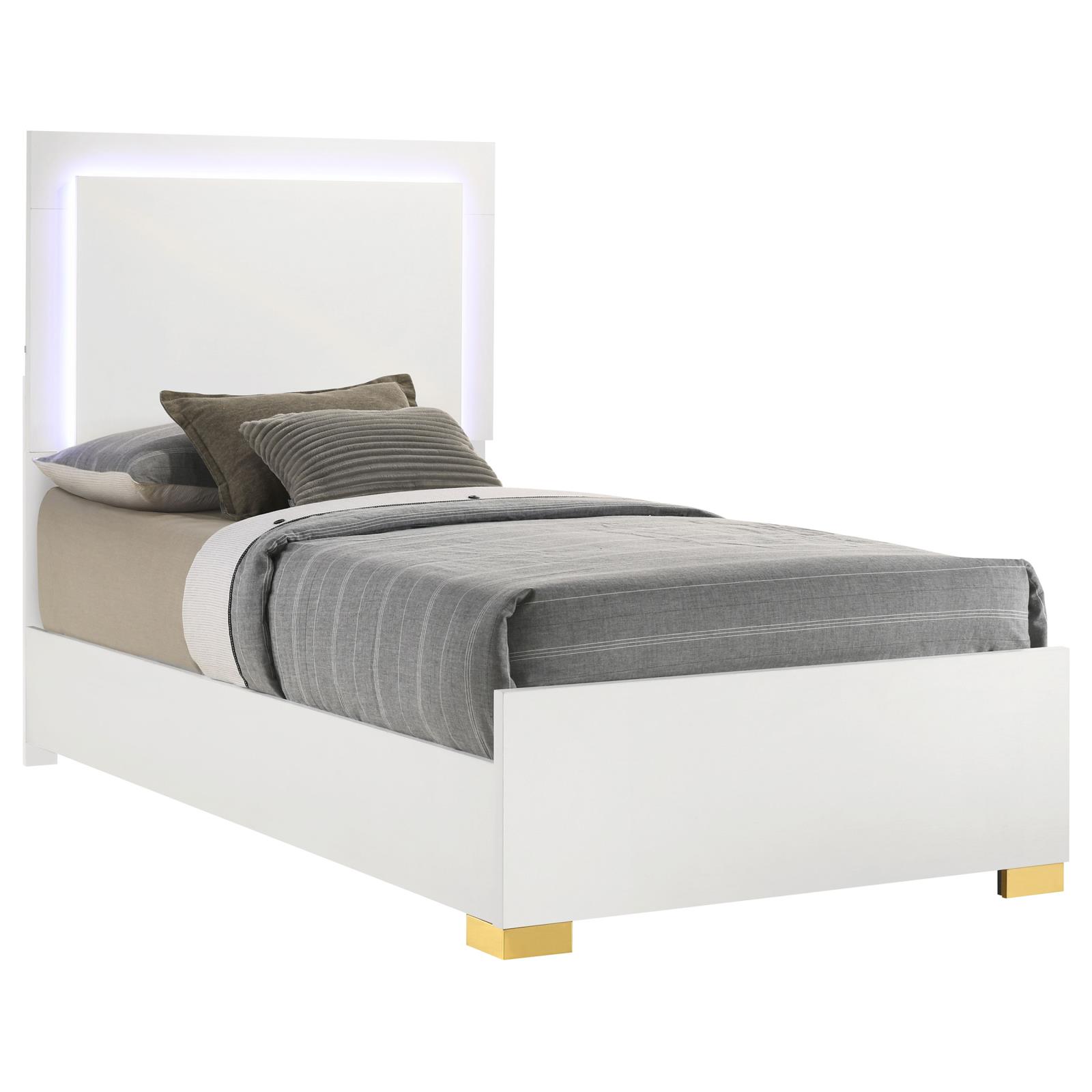 Marceline Wood Twin LED Panel Bed - Image 11