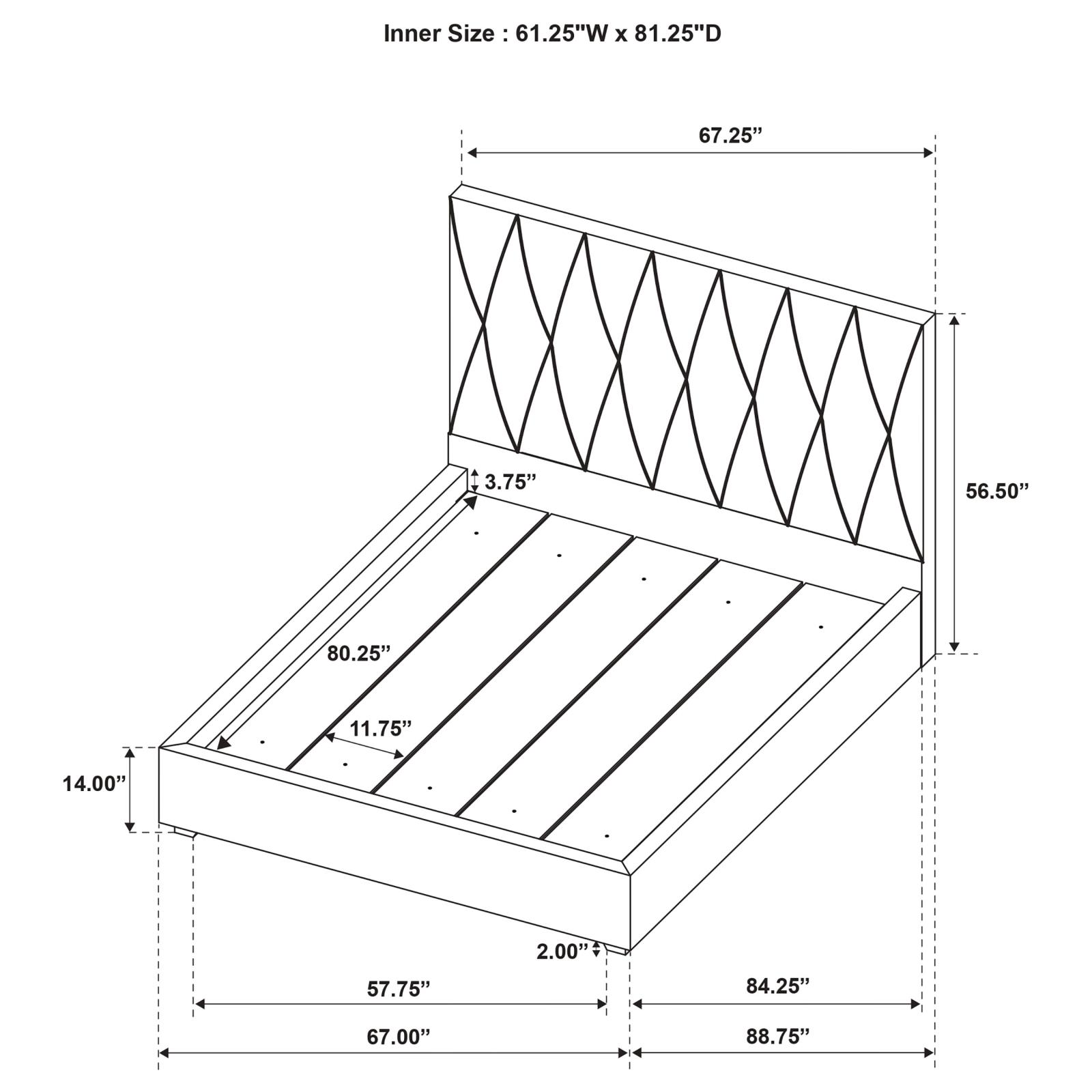 Delsea Upholstered Queen Panel Platform Bed Light Brown - Image 9