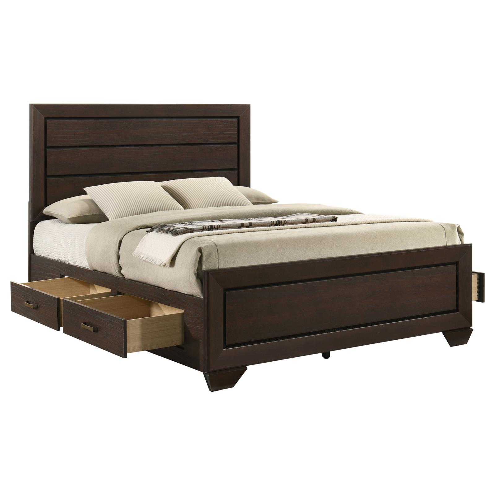 Kauffman Wood Queen Storage Panel Bed Dark Cocoa - Image 6