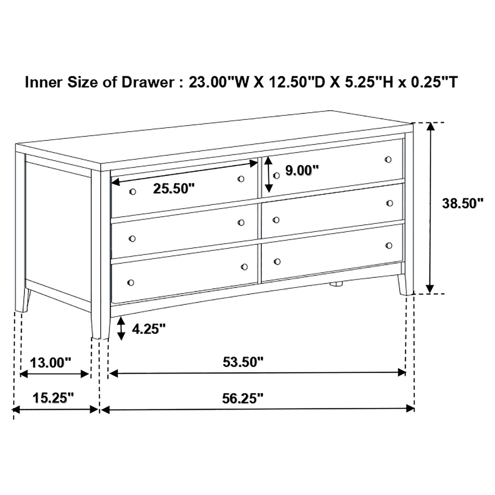 Carlton 6-drawer Dresser Cappuccino - Image 12