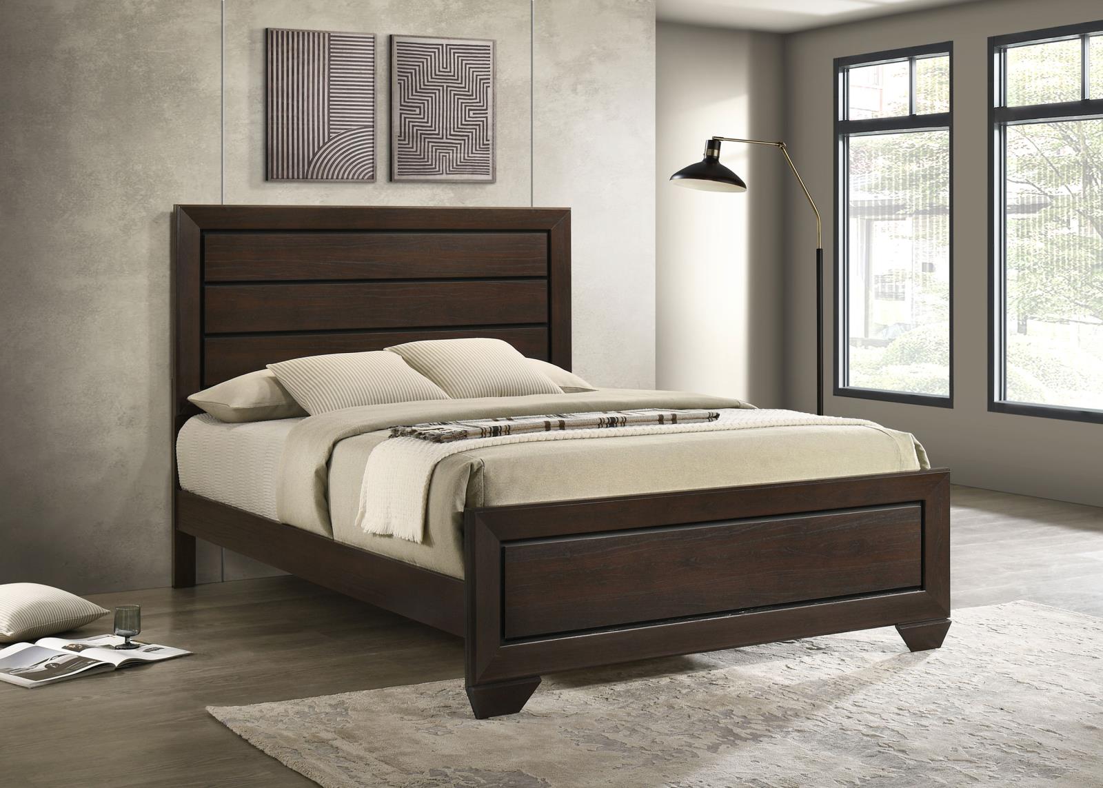 Kauffman Wood Queen Panel Bed Dark Cocoa - Image 2