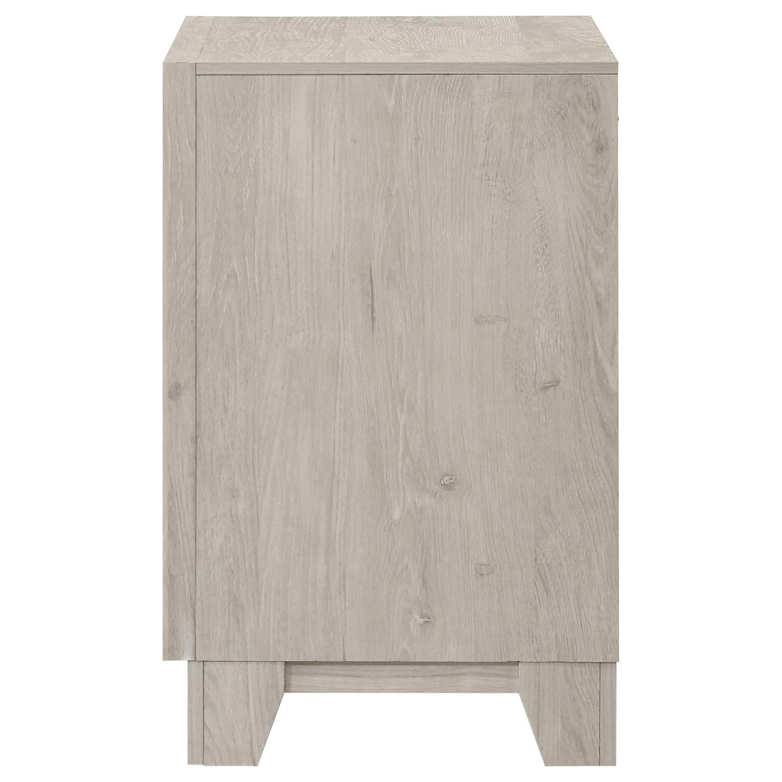 Farre 2-drawer Nightstand Bedside Table Washed Grey - Image 5