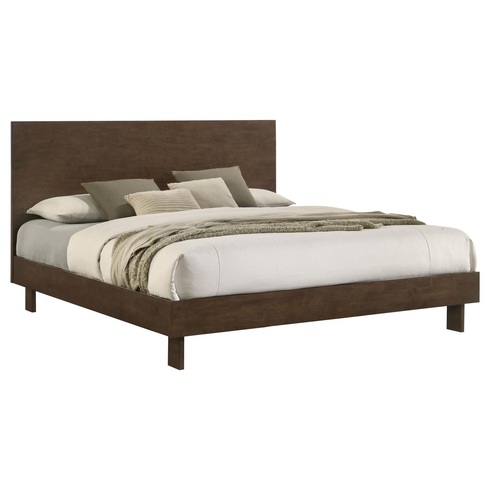 Glenwood 48-inch Eastern King Platform Panel Bed Warm Brown - Image 3