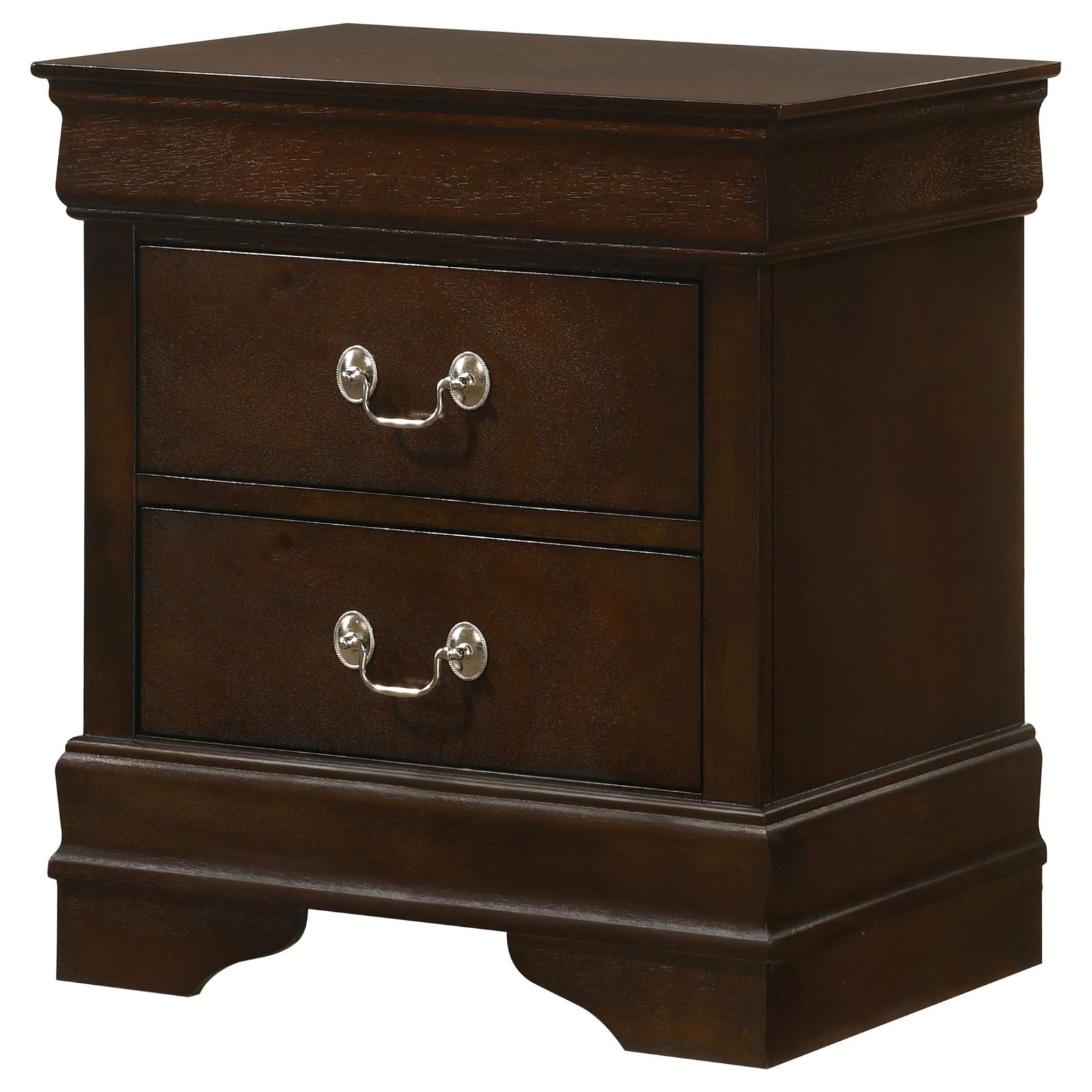 Louis Philippe 2-drawer Nightstand Cappuccino - Image 4