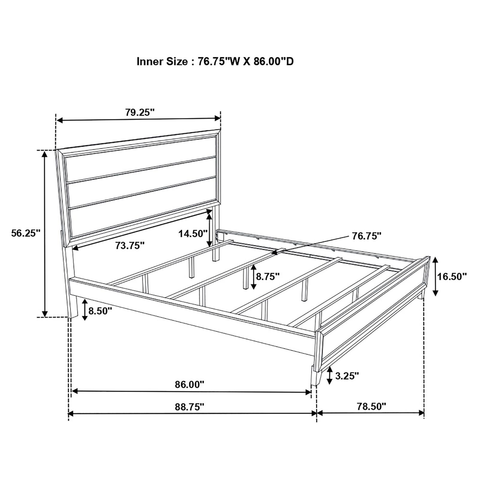 Watson Wood California King Panel Bed Grey Oak - Image 8