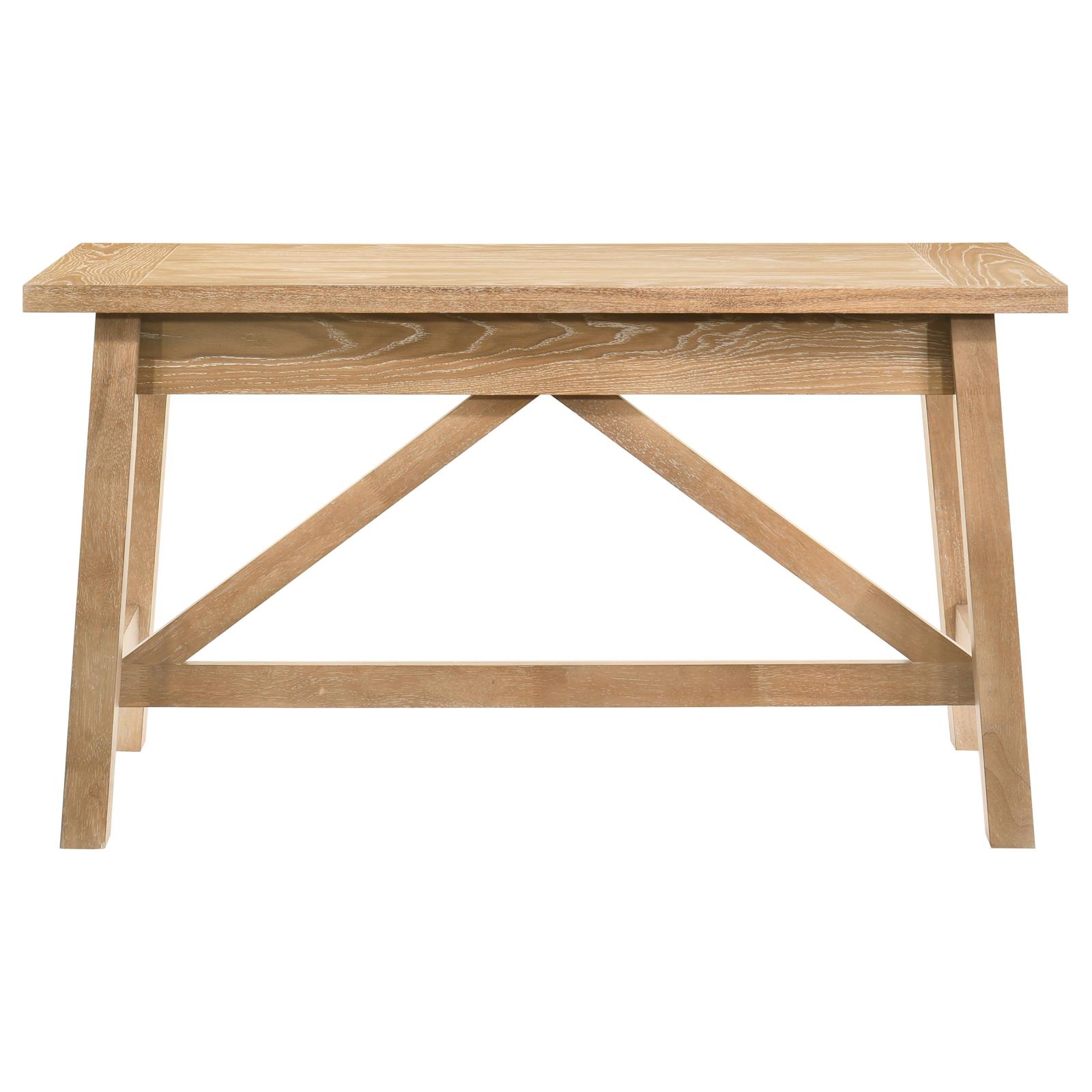 Fabian 54-inch 2-drawer Computer Writing Desk Distressed Light Brown - Image 9