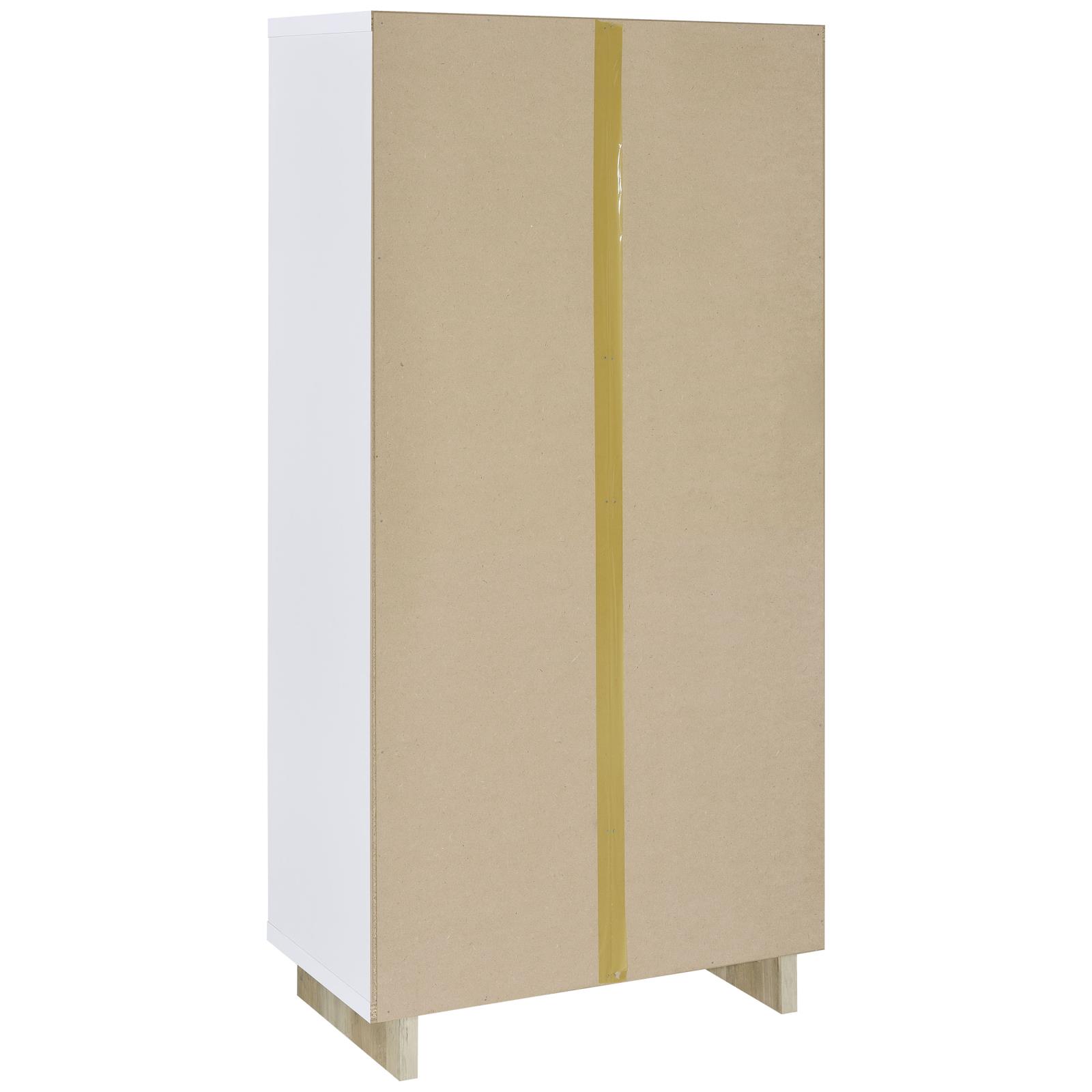 Dalton 65-inch 6-shelf Bookcase White and Distressed Pine - Image 5
