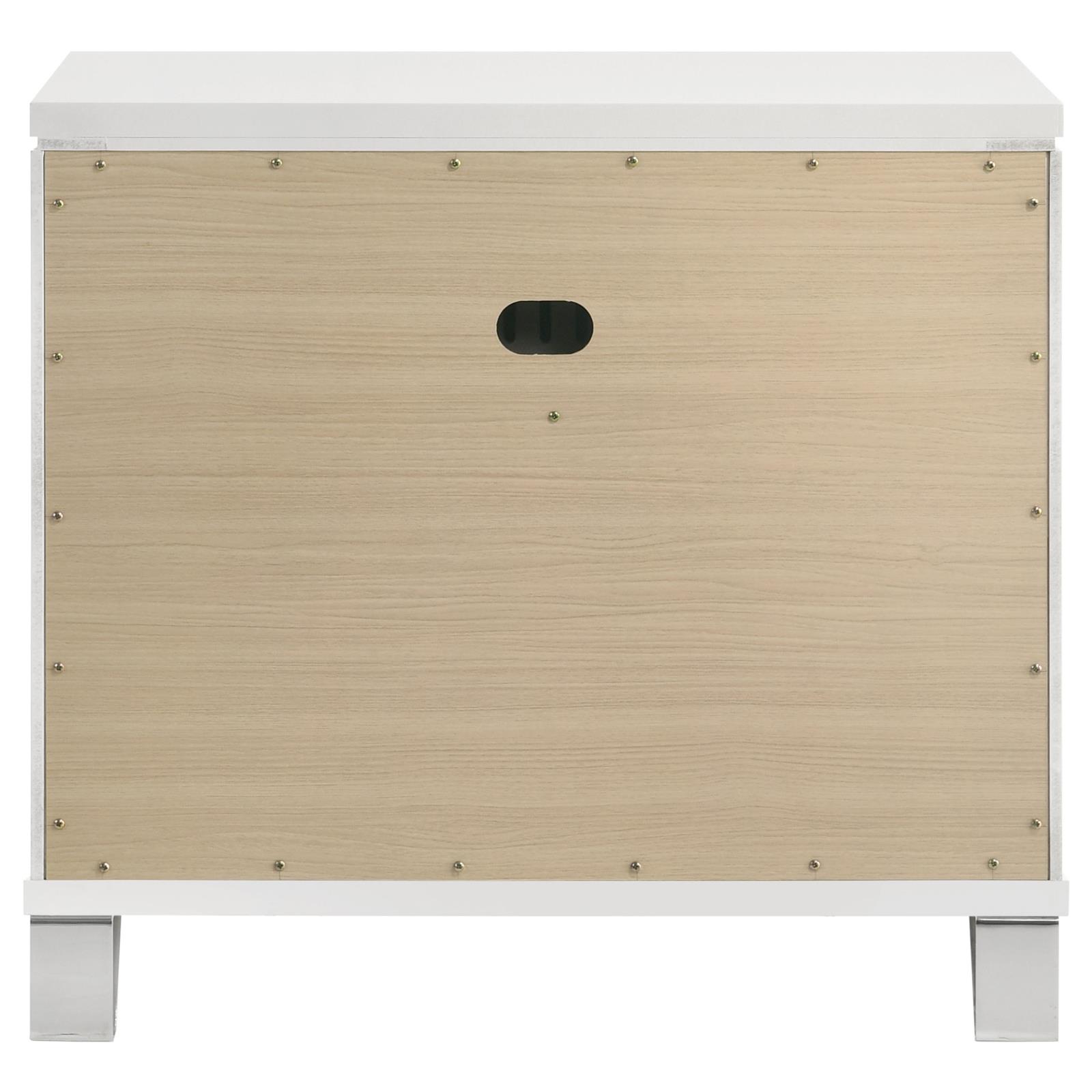 Marmore 2-drawer Nightstand Bedside Table White - Image 7
