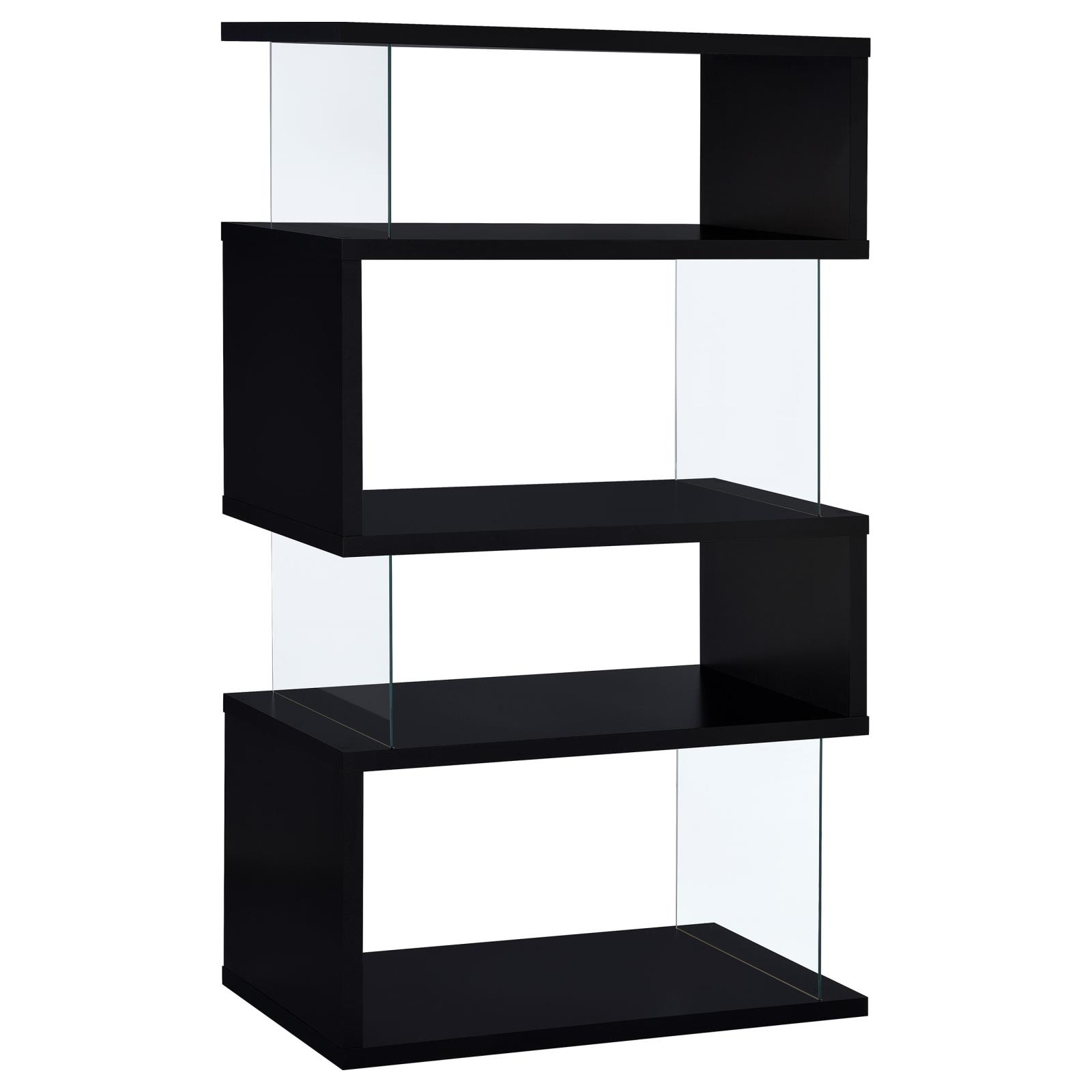 Emelle 63-inch 4-shelf Glass Panel Bookshelf - Image 15