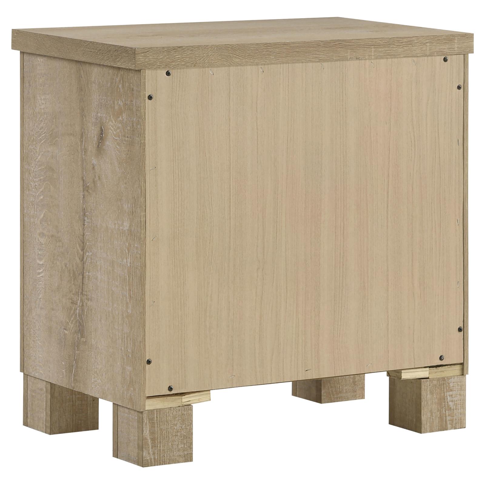 Oakglen 2-drawer Nightstand Bedside Table Weathered Oak - Image 6
