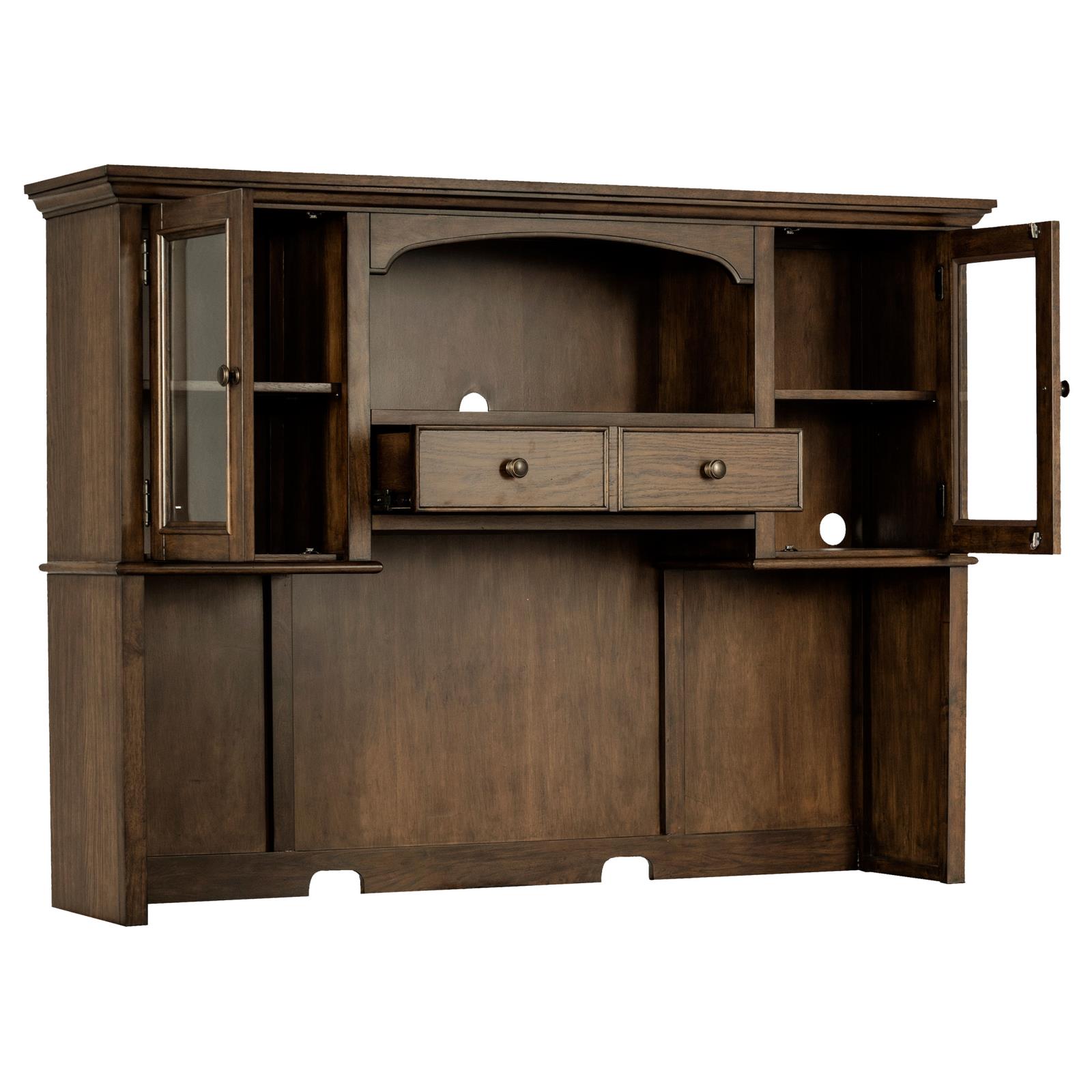 Hartshill 2-door Hutch with Shelves Burnished Oak - Image 3
