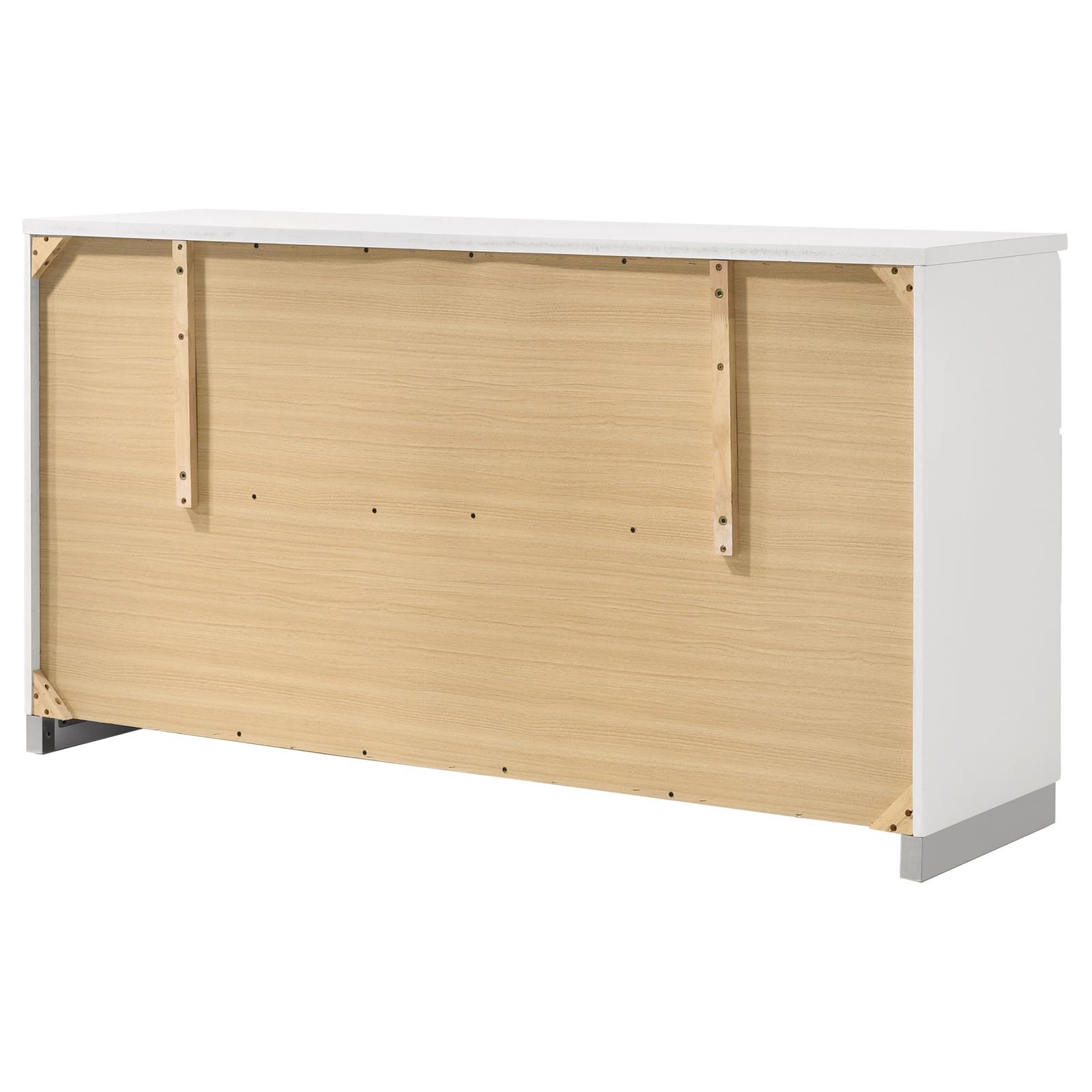 Felicity 6-drawer Dresser White High Gloss - Image 8