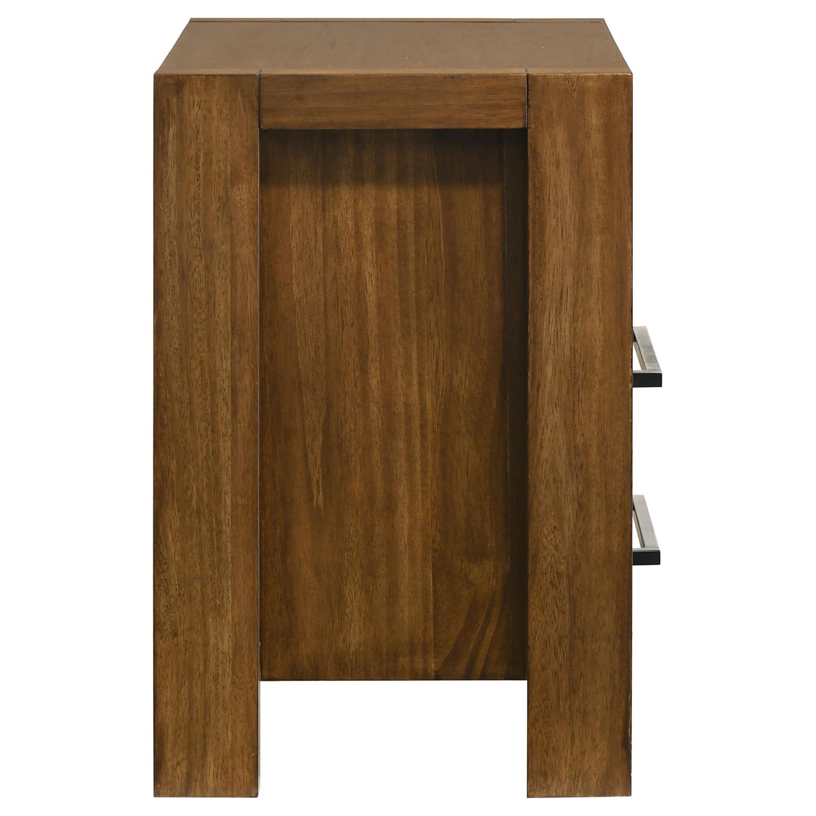 Adderley 2-drawer Nightstand Bedside Table Warm Brown - Image 9