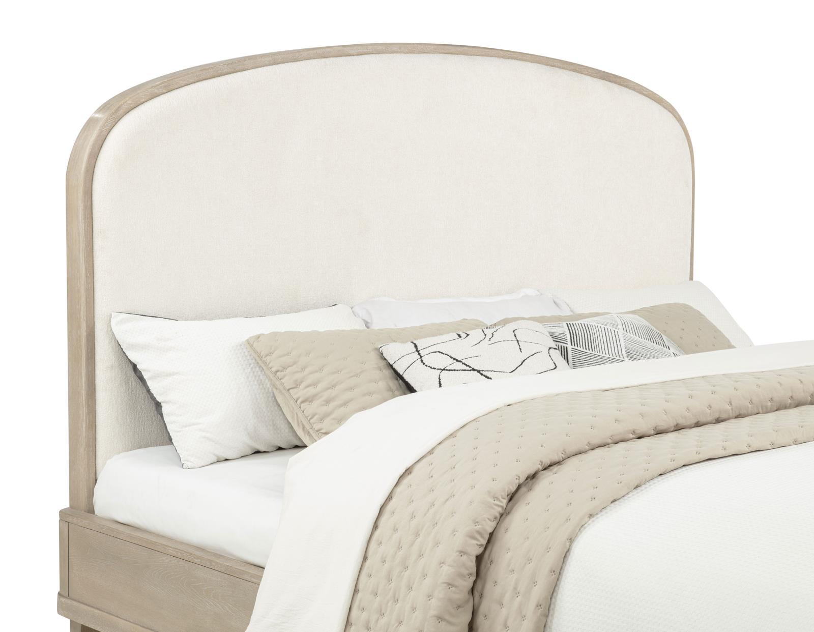 Lucaire Eastern King Upholstered Panel Bed Sandstone - Image 7