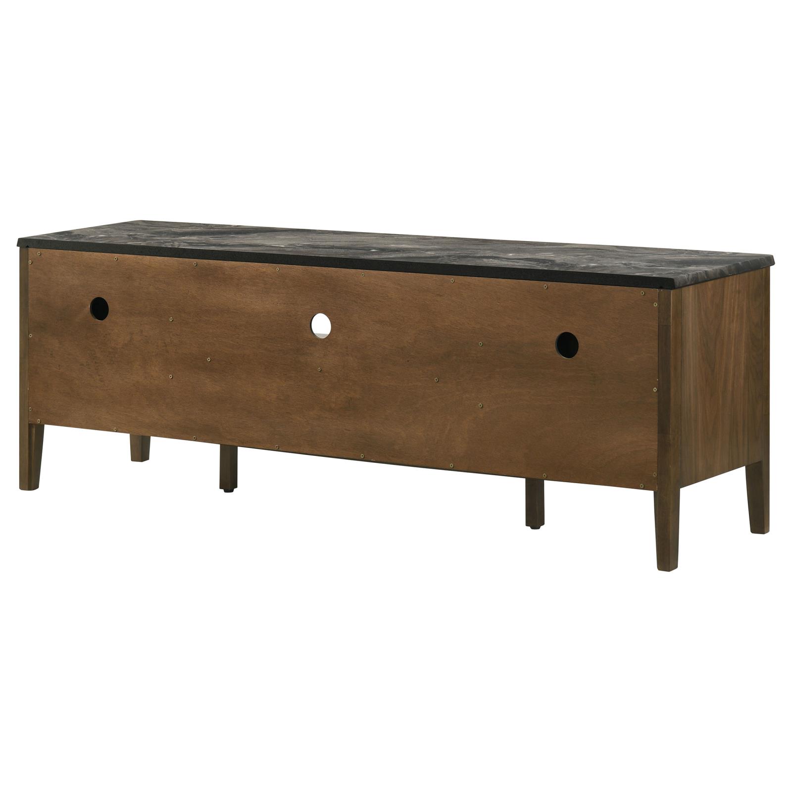 Bradley 63-inch 2-Door SmartTop TV Stand Smokey Grey and Brown - Image 9