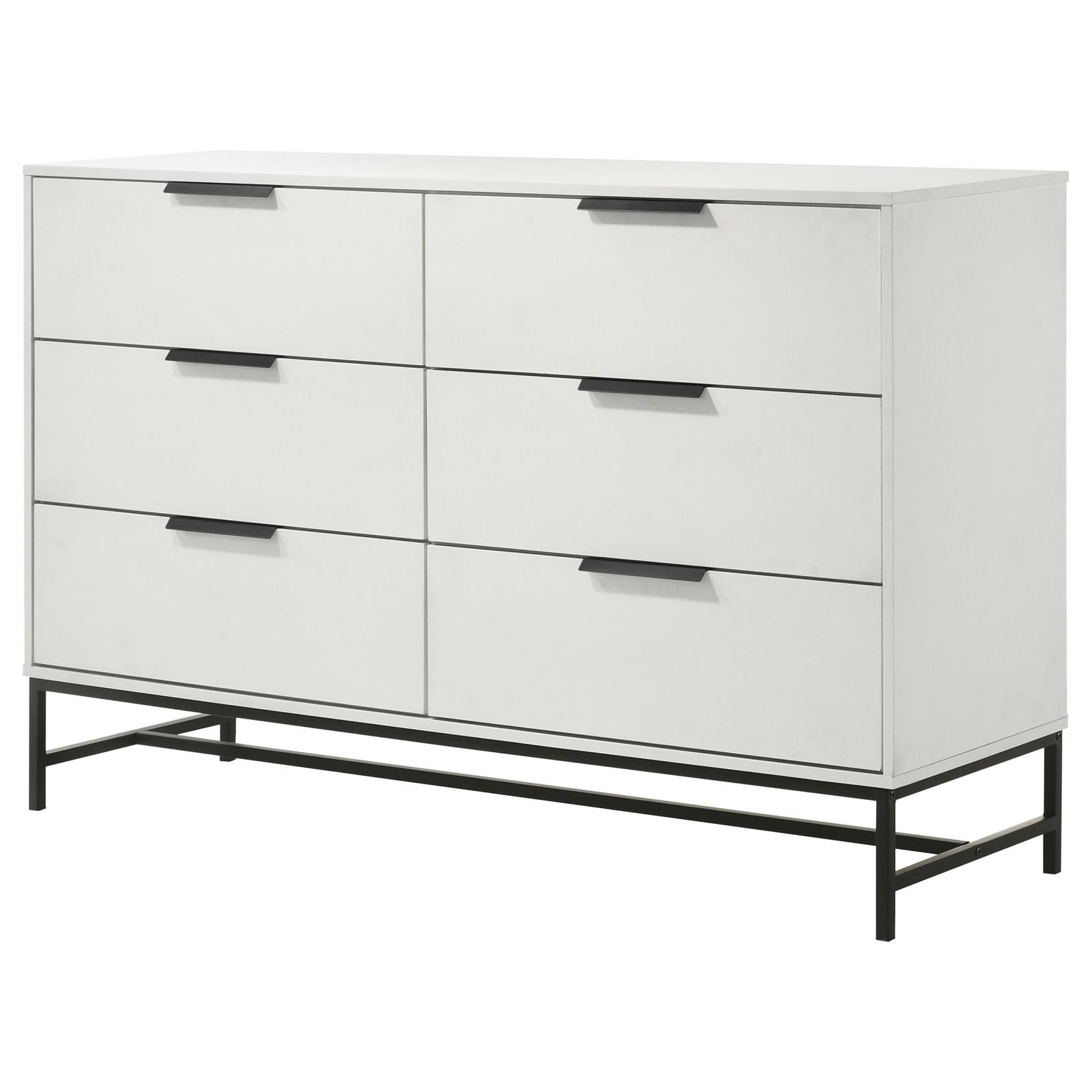 Sonora 6-drawer Bedroom Dresser White - Image 4