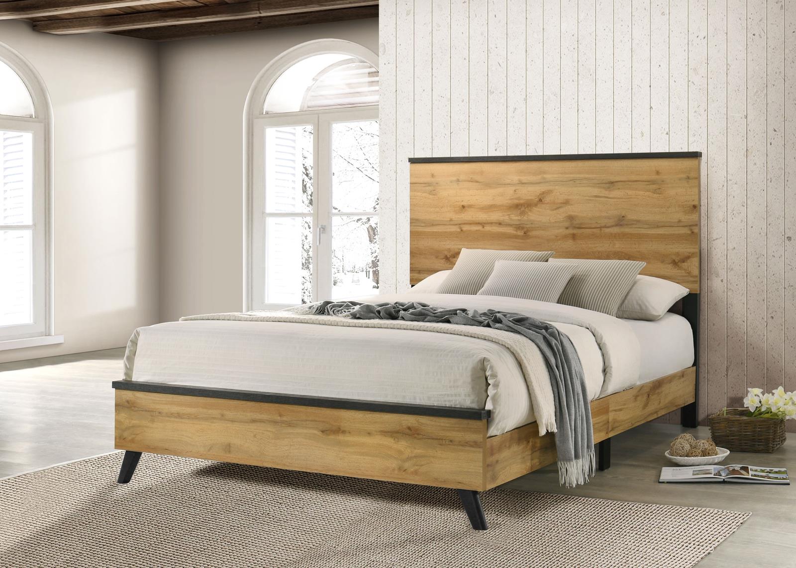 Kaywood 52-inch Queen Panel Bed Natural Pine - Image 2