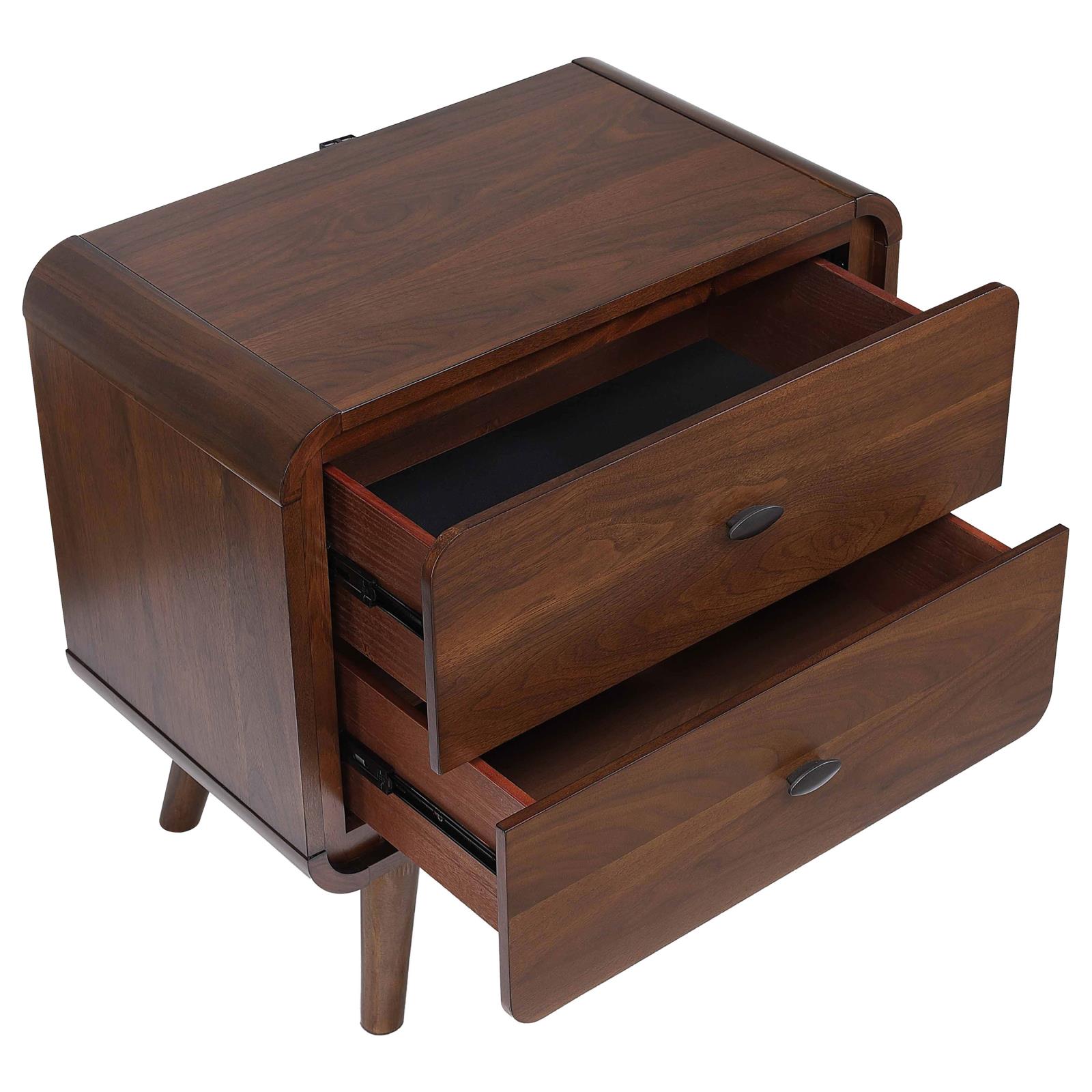 Robyn 2-drawer Nightstand Bedside Table Dark Walnut - Image 10