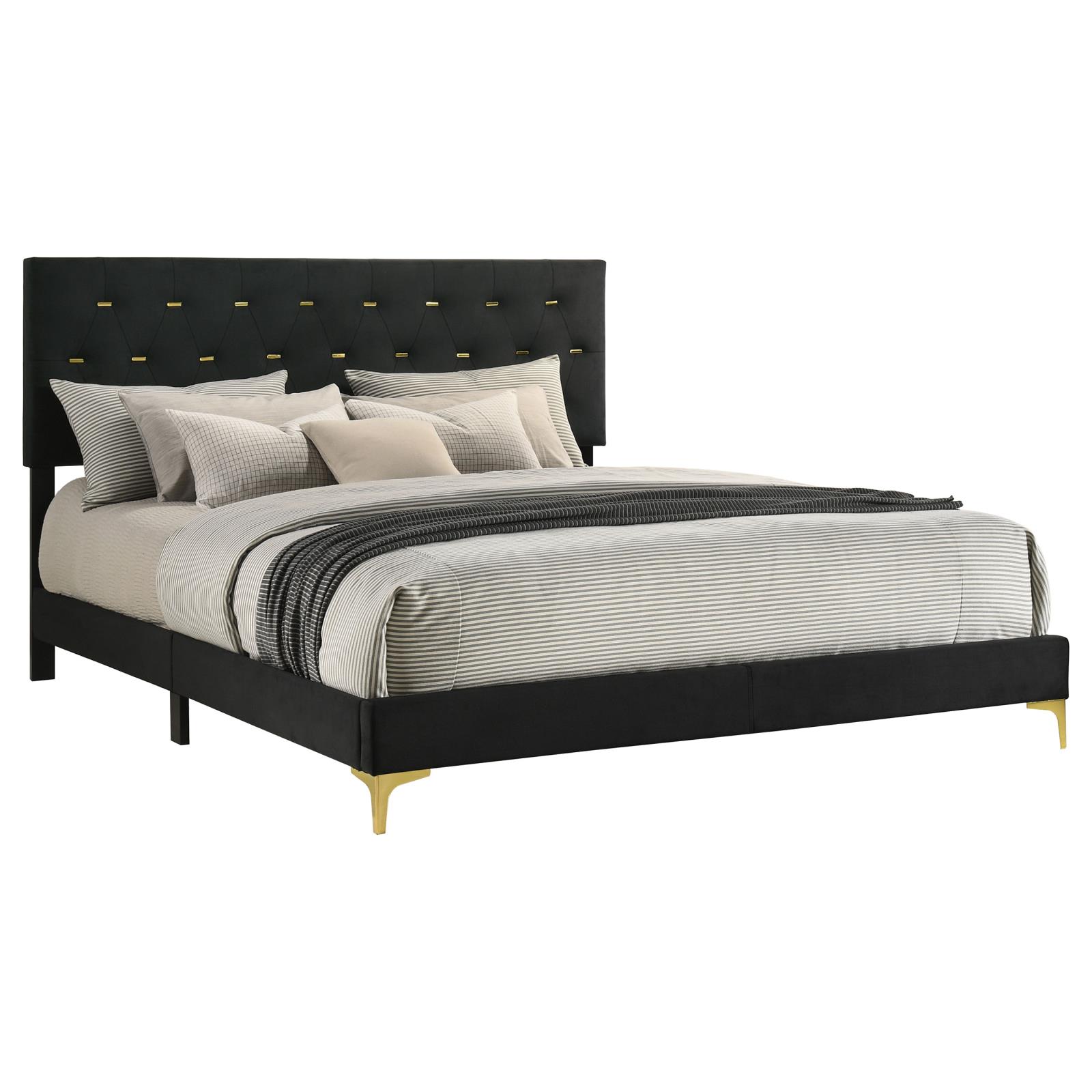 Kendall Upholstered Eastern King Panel Bed - Image 13