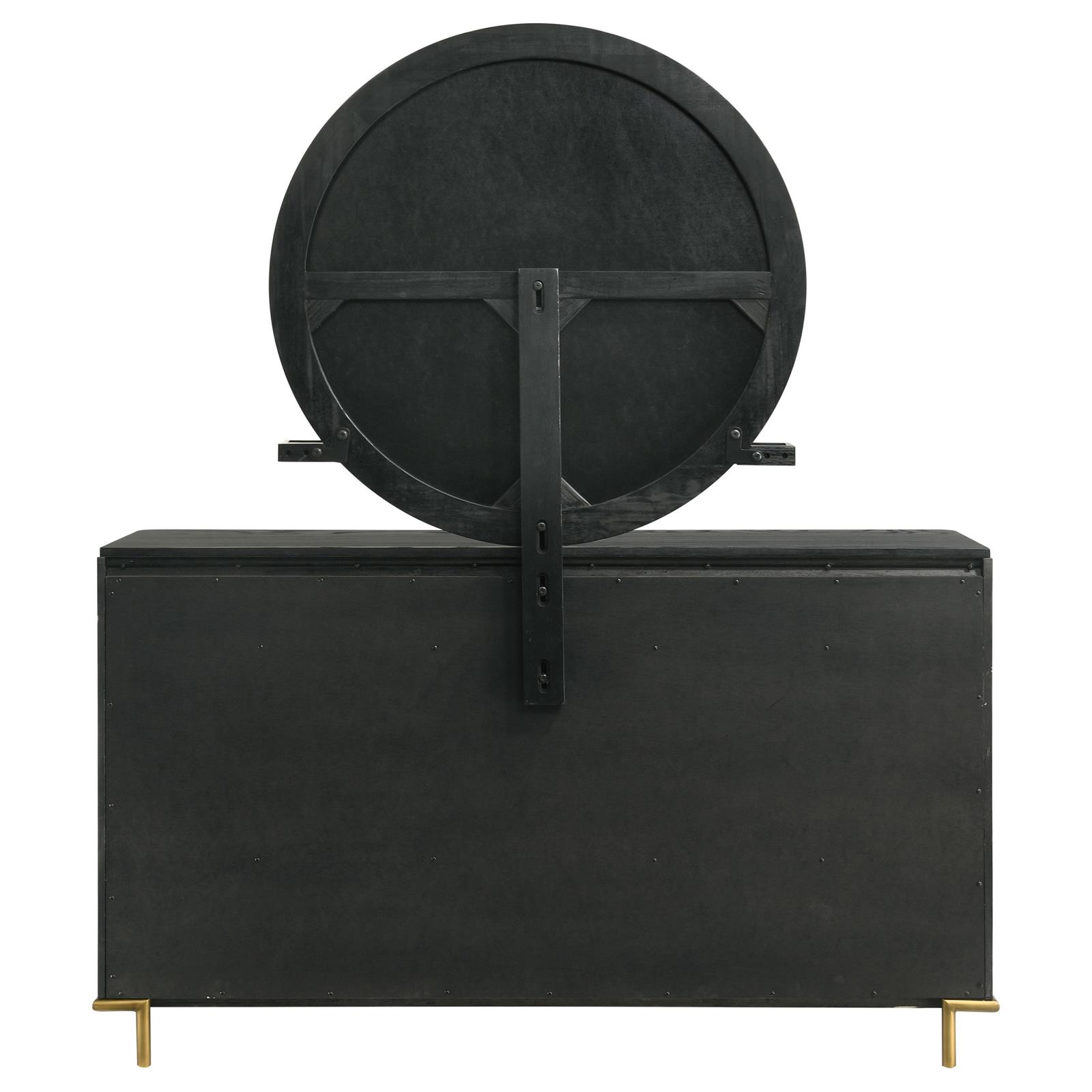 Arini 8-drawer Dresser with Mirror Black - Image 7