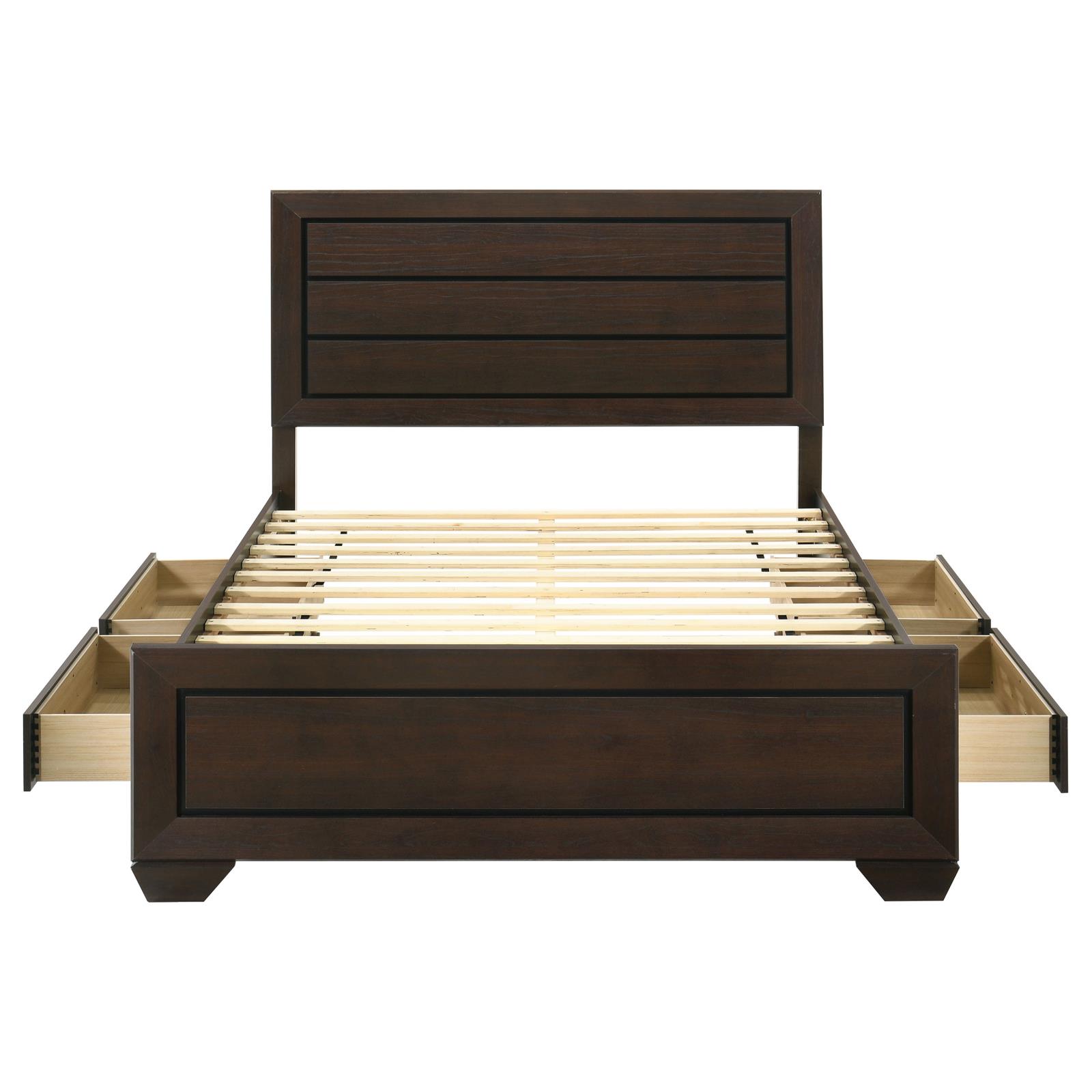 Kauffman Wood Queen Storage Panel Bed Dark Cocoa - Image 8