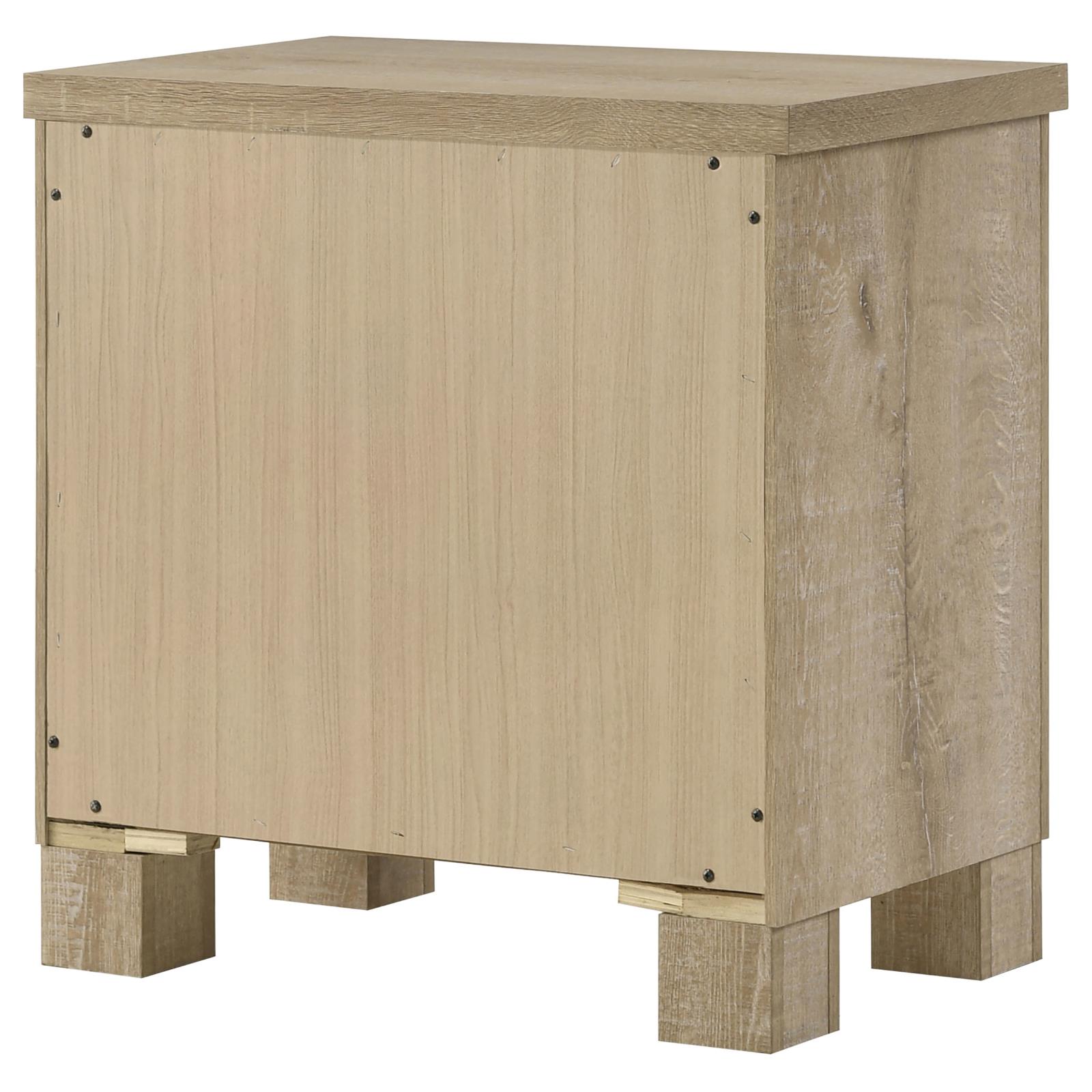 Oakglen 2-drawer Nightstand Bedside Table Weathered Oak - Image 8