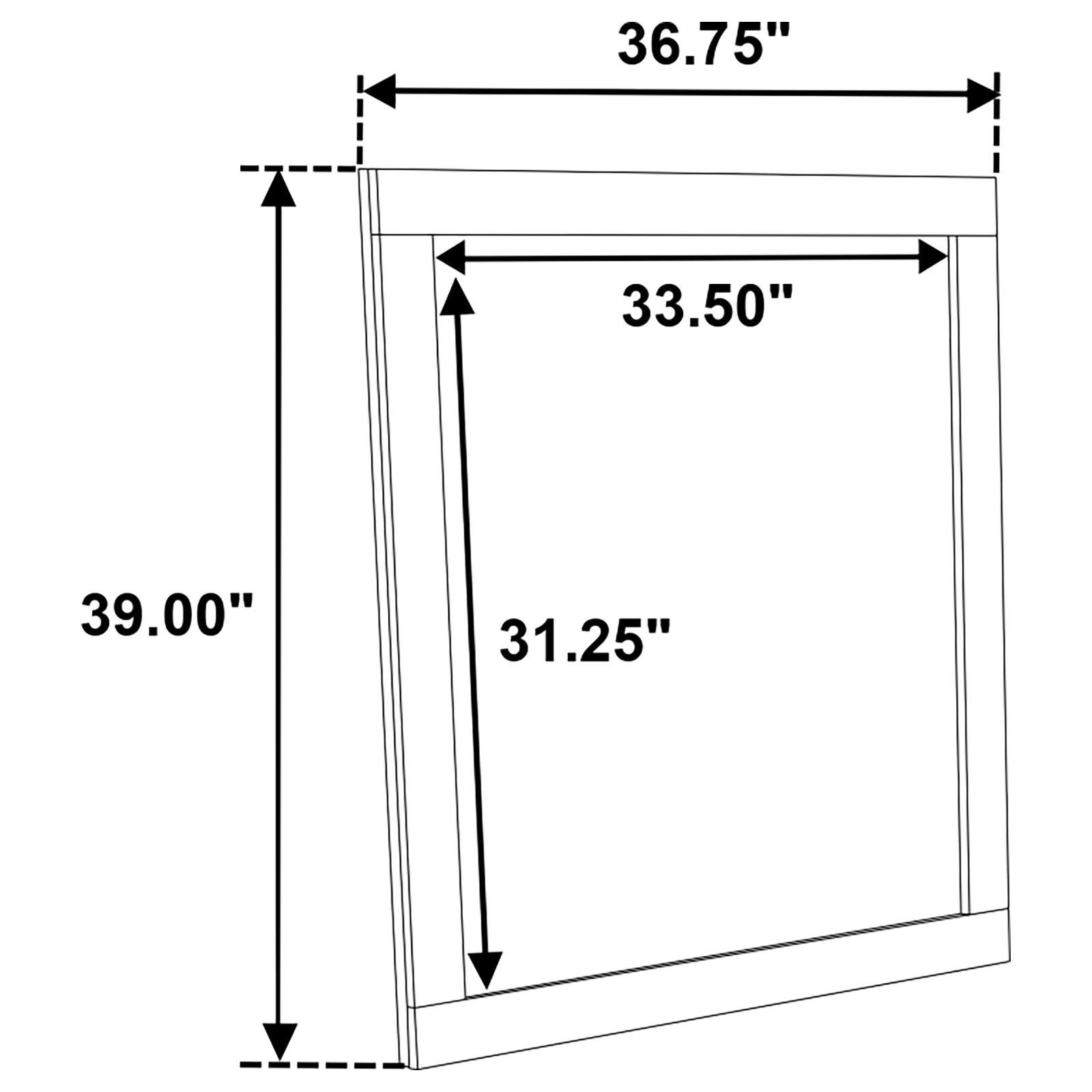 Trenton Dresser Mirror Rustic Cream - Image 5