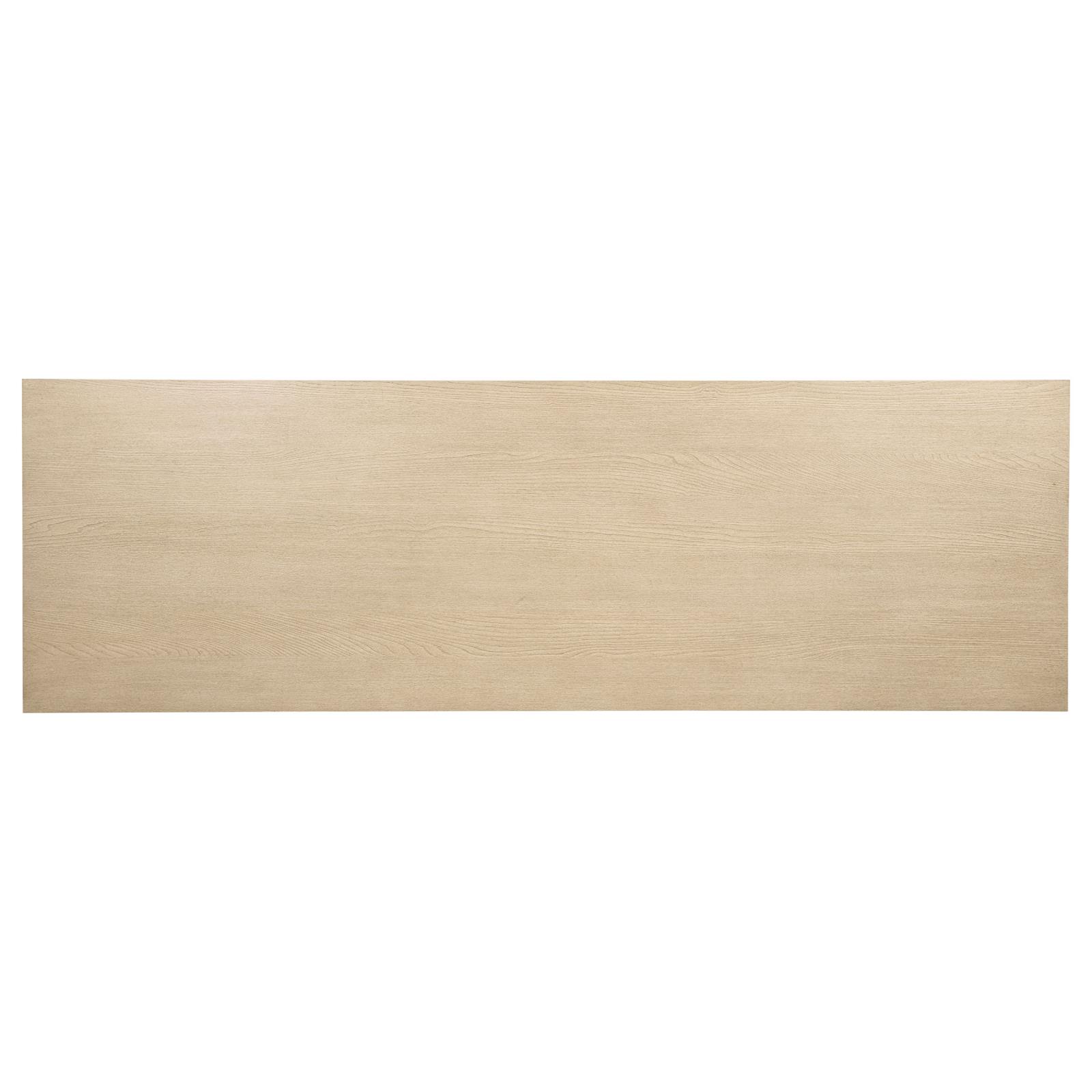 Harkes 75-inch 3-drawer Computer Desk with Adjustable Shelf Light Elm - Image 8