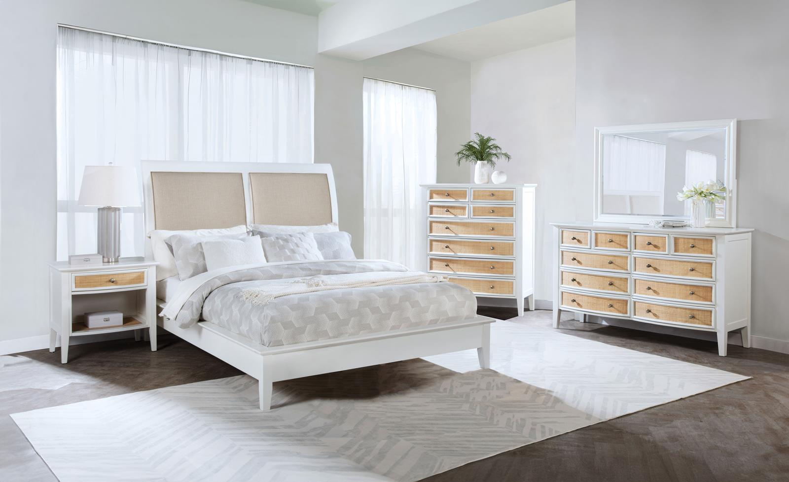 Bexhill 1-drawer Nightstand Bedside Table White - Image 16