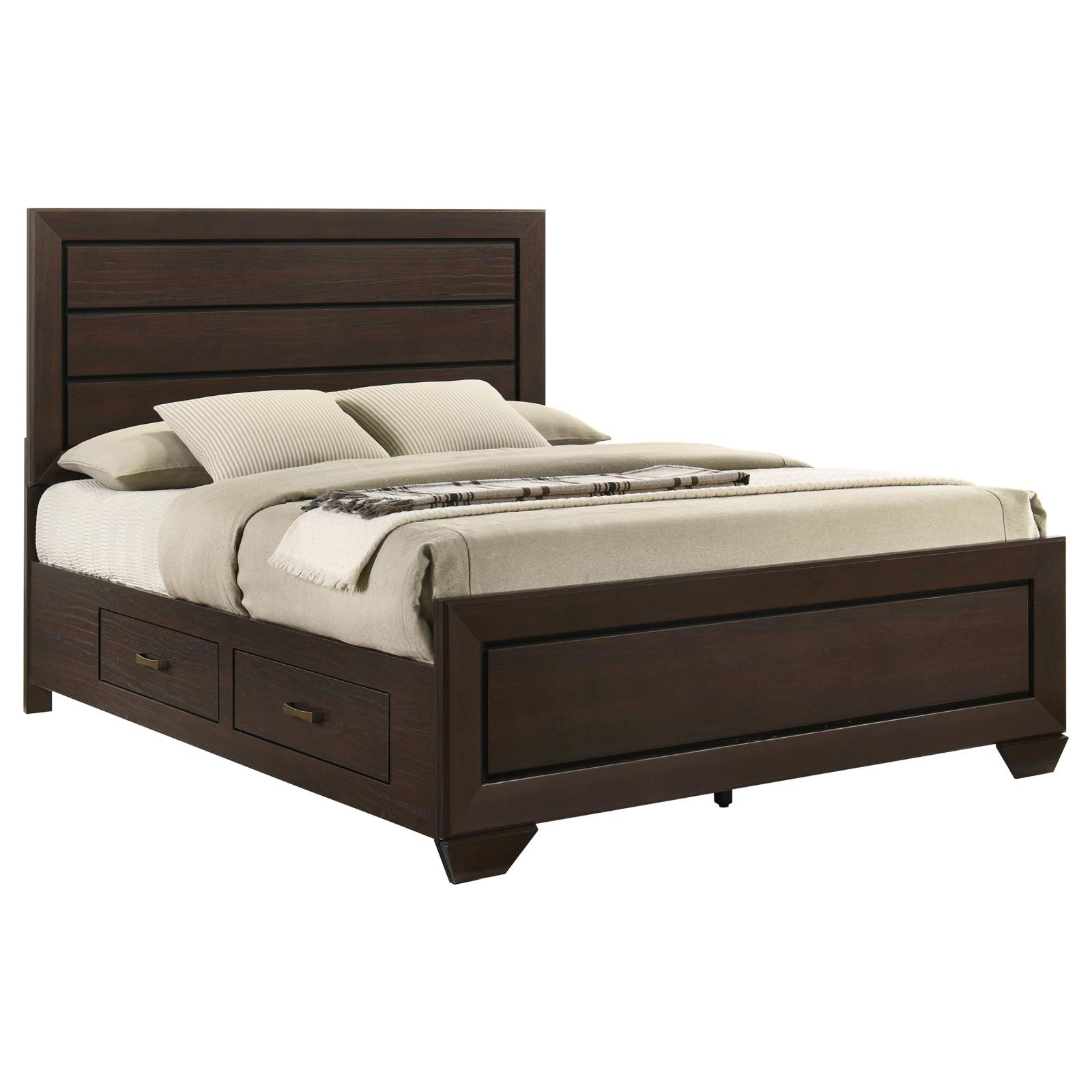 Kauffman Wood Queen Storage Panel Bed Dark Cocoa - Image 5