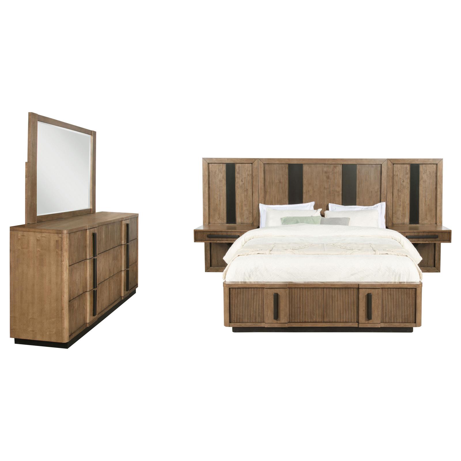 Terrace 5-piece Eastern King Panel Bedroom Set Ash Brown - Image 2